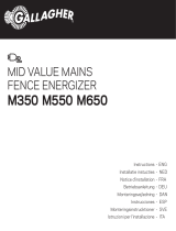 Gallagher M350, M550, M650 Mid Value Mains Fence Energizer Istruzioni per l'uso