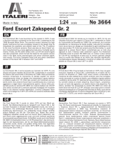 Italeri Ford Escort Zakspeed Gr. 2 Istruzioni per l'uso