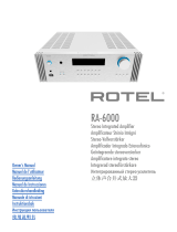 Rotel RA-6000 Stereo Integrated Amplifier Manuale del proprietario