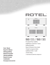 Rotel RMB-1555, RMB-1585 Five Channel Power Amplifiers Manuale del proprietario