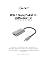 i-tec C31METALDP60HZ USB-C DisplayPort 60 Hz Metal Adapter Guida utente