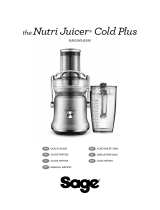 Sage BJE530/SJE530 Cold Plus Nutri Juicer Guida utente