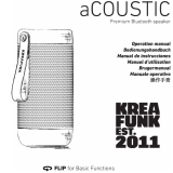 KREAFUNK 60862 aCOUSTIC Premium Bluetooth Speaker Manuale utente