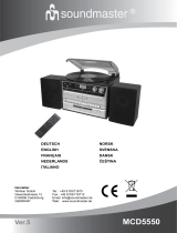 Soundmaster MCD5550 Stereo hifi music center DAB radio encoding Manuale utente