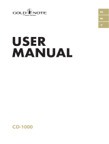 Gold Note CD-1000 Manuale utente