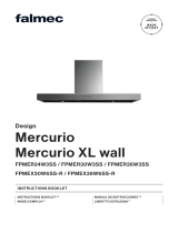 Falmec FPMER24W3SS Mercurio XL 30 Inch Convertible Chimney Style Wall Mount Hood Manuale utente