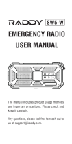 Raddy SW5-W Manuale utente