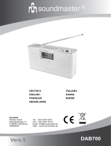 Soundmaster Portable DAB+ and FM Radio Manuale utente