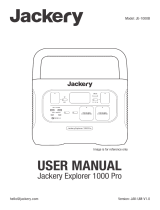 Jackery Explorer 1000 Pro Manuale utente