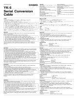 Casio YK-5 ケーブル Manuale utente