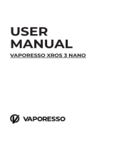 Vaporesso XROS 3 NANO Manuale utente