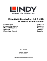 Lindy 150m Cat.6 DisplayPort 1.2, USB, IR & RS-232 HDBaseT KVM Extender Manuale utente