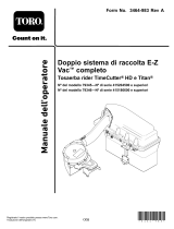 Toro E-Z Vac Complete Twin Bagger, TimeCutter HD Riding Mower Manuale utente