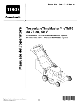 Toro eTimeMaster eTM76 76cm 60V Lawn Mower Manuale utente