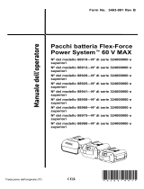 Toro Flex-Force Power System 6.0Ah 60V MAX Battery Pack Manuale utente