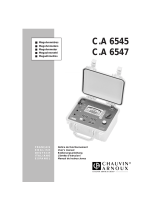 CHAUVIN ARNOUX C.A 6547 Manuale utente