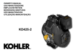 Kohler KD425-2 Manuale del proprietario