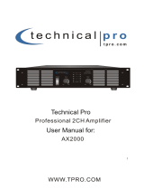 Technical Pro AX2000 Manuale del proprietario