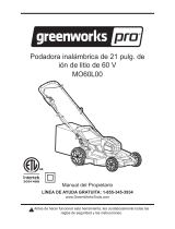 Greenworks 60V Mower Manuale del proprietario