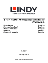 Lindy 5 Port Seamless Multiview KVM Switch Manuale utente