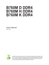 Gigabyte B760M D DDR4 Manuale del proprietario